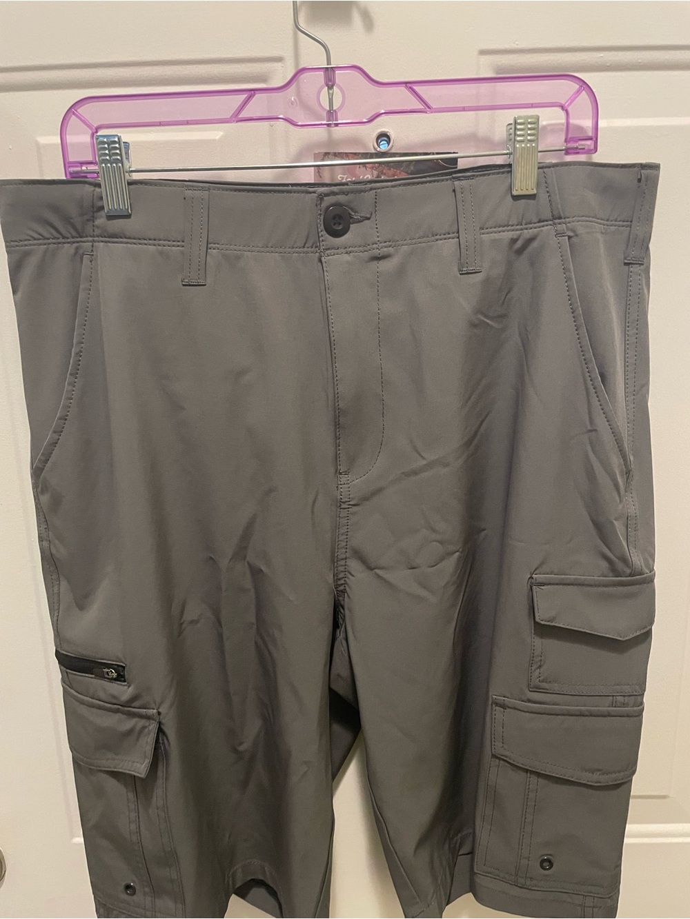 Men's Charcoal Gray Cargo Shorts - Lightweight Comfort